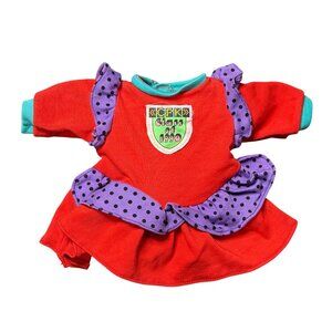 VTG Cabbage Patch Kids 1990 Designer Line Red Purple Polka Dot Romper Outfit